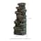 Glitzhome® 39.25" LED 9-Tier Cascading Rock Polyresin Outdoor Fountain